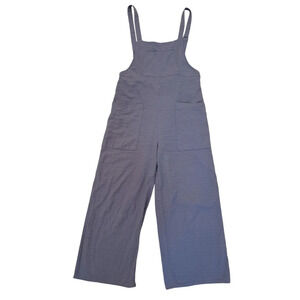 Pologram Blue Wide Leg Adjustable Boho Dungarees Jumpsuit Overalls Size Small
